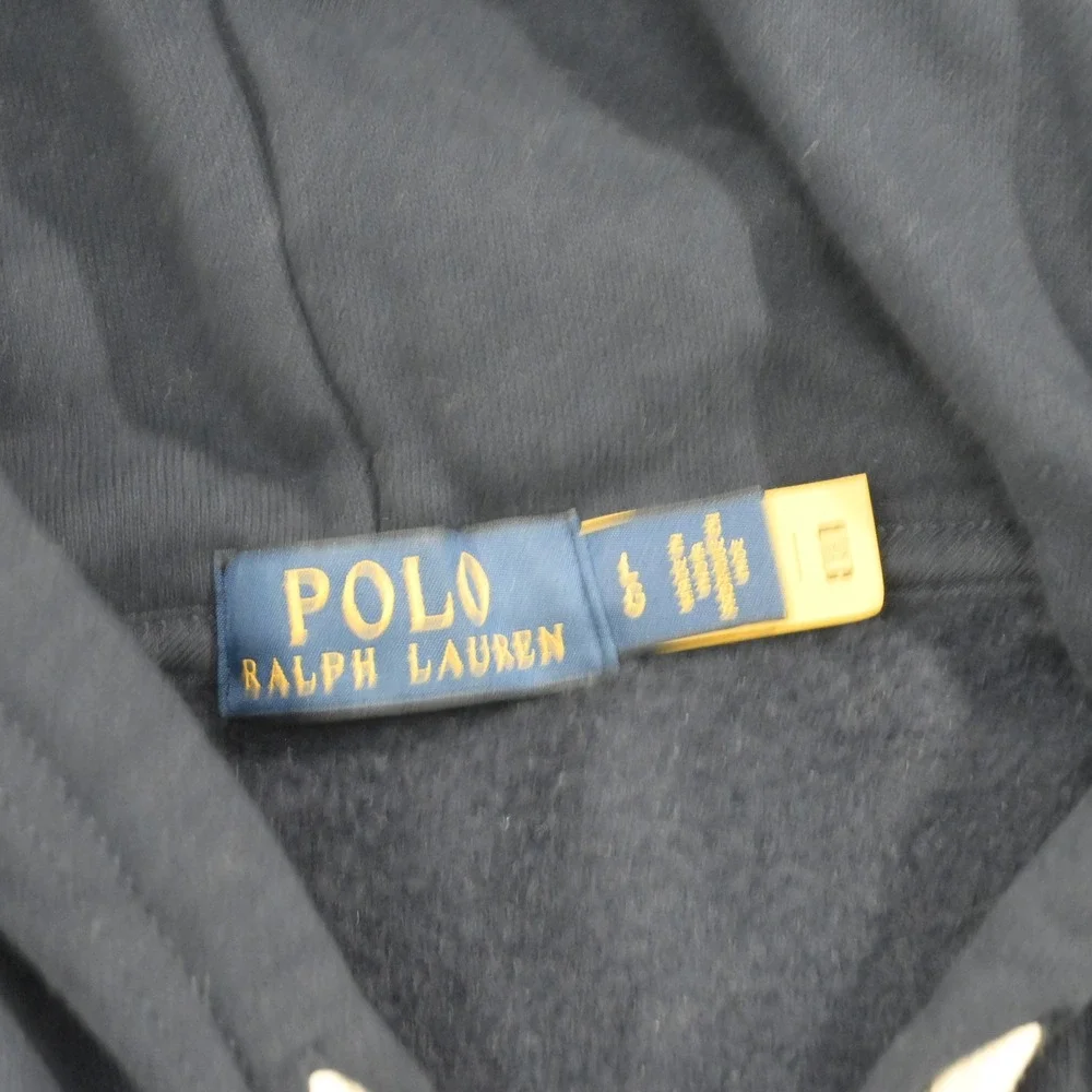 Polo Ralph Lauren Full Zip Hoodie Mens L Navy Blue Green Maroon Colorblock Pony